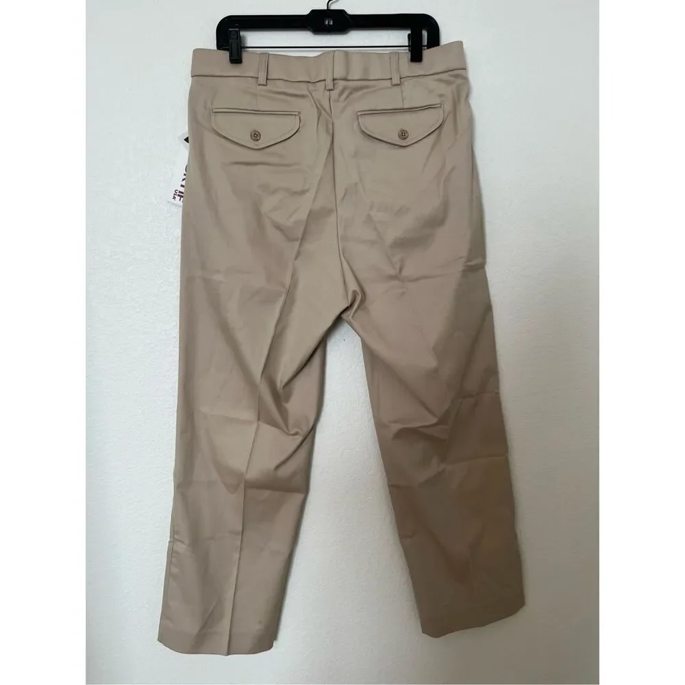 SPORTIF MENS TRINIDAD PLAIN FRONT STRETCH PANTS NEW NWT 36x28